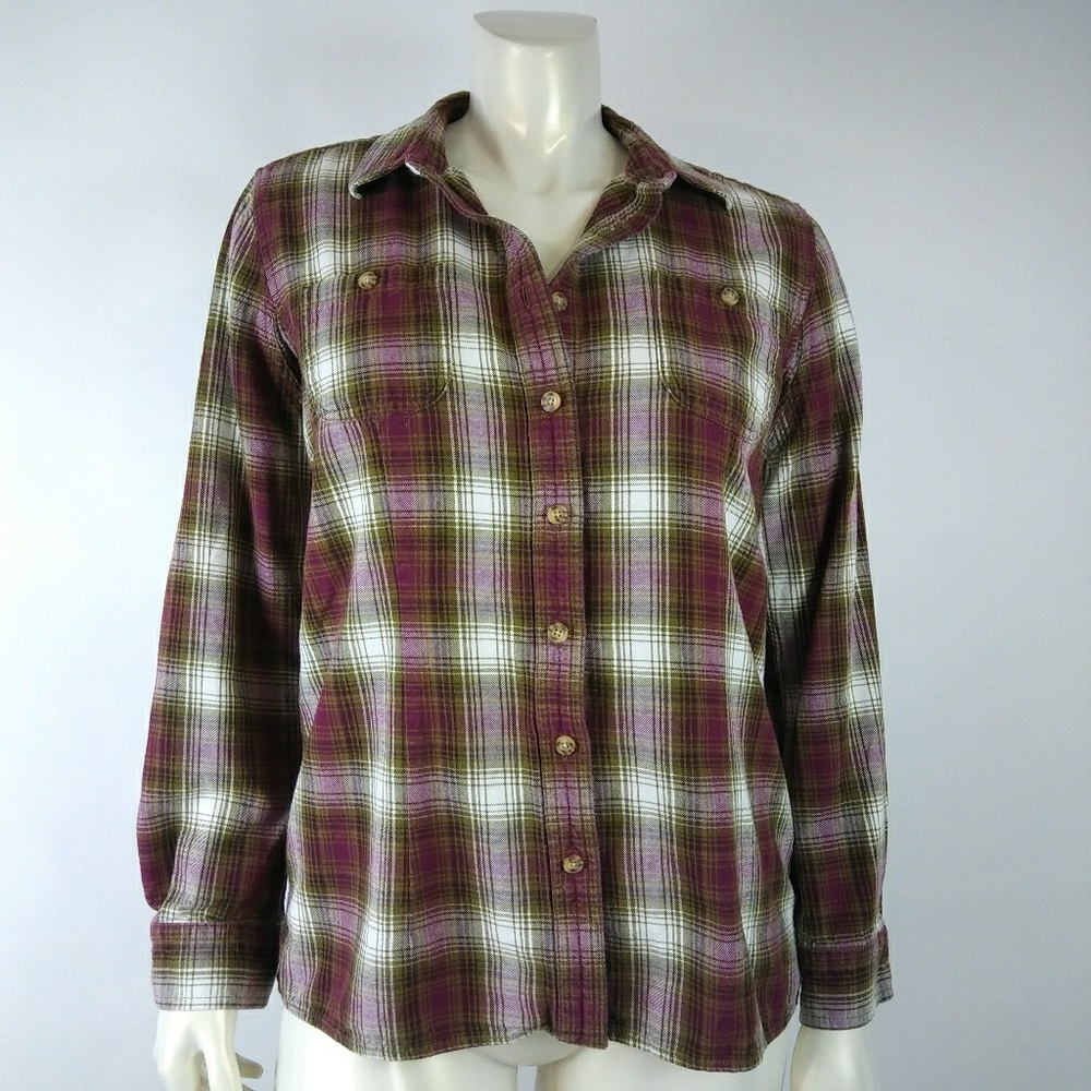 DULUTH TRADING Large Flannel Button Down Shirts - Picture 2 of 6